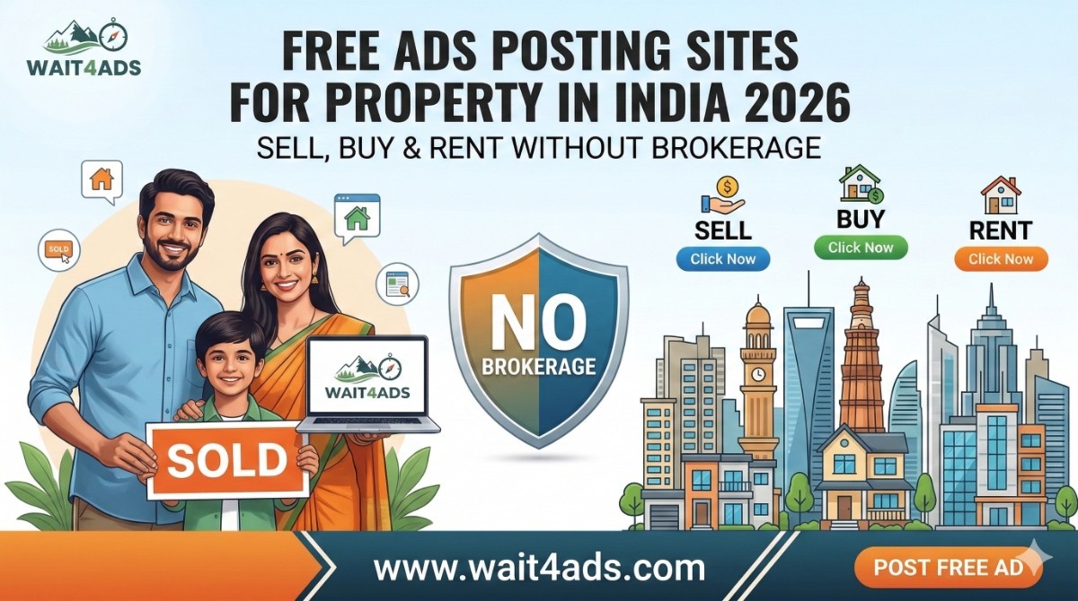Free Ads Posting Sites for Property in India 2026: Sell, Buy & Rent Without Brokerage