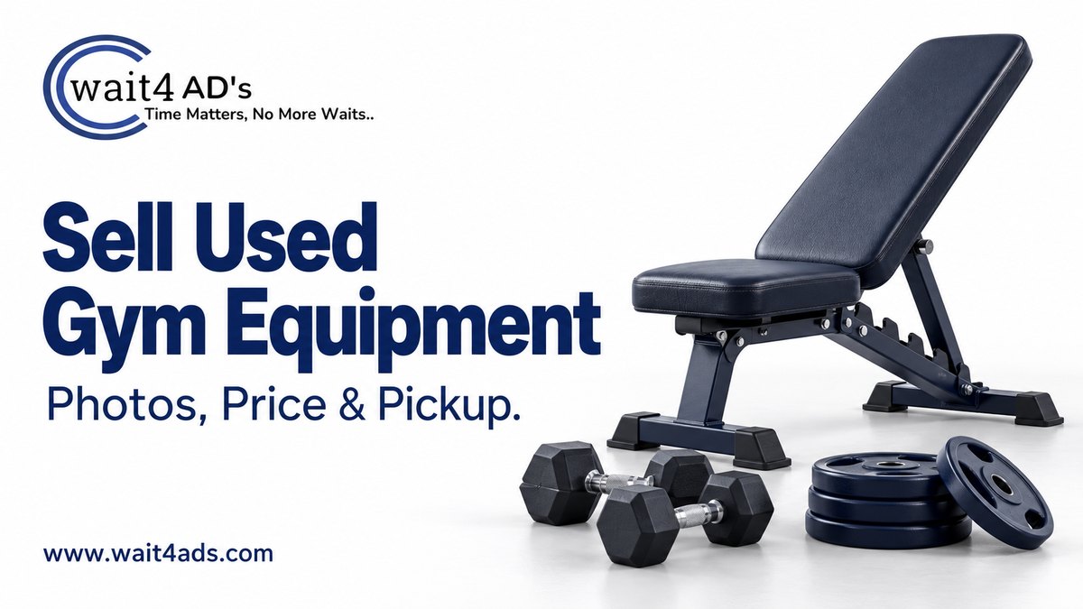How to Sell Used Gym Equipment Online in India - Blog Cover Image on Wait4Ads Blog