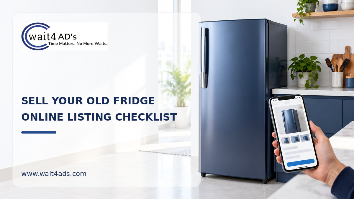 How to Sell an Old Fridge Online in India: Listing and Pickup Tips - Blog Cover Image on Wait4Ads Blog