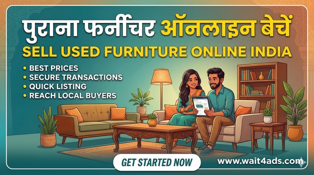 Sell Furniture Online Easily | Free Classified Ads India | Wait4Ads