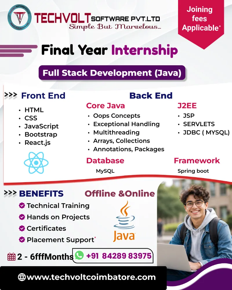 Web Development | PHP |Internship Training| Students Training | BE,BTE - Others in Coimbatore for ₹0