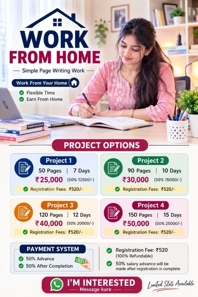 HANDWRITING WORK FROM HOME JOB 