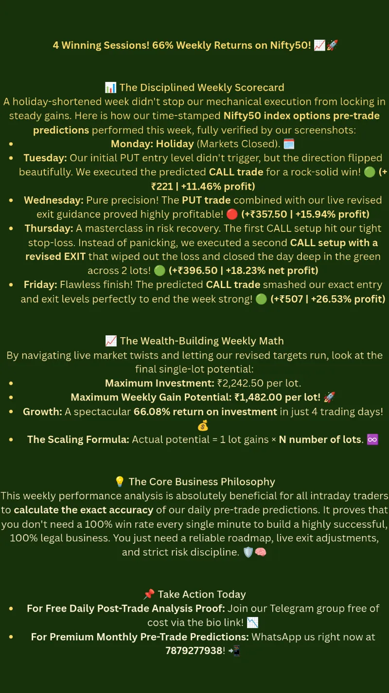 Pretrade predictions for nifty50 options intraday trading 