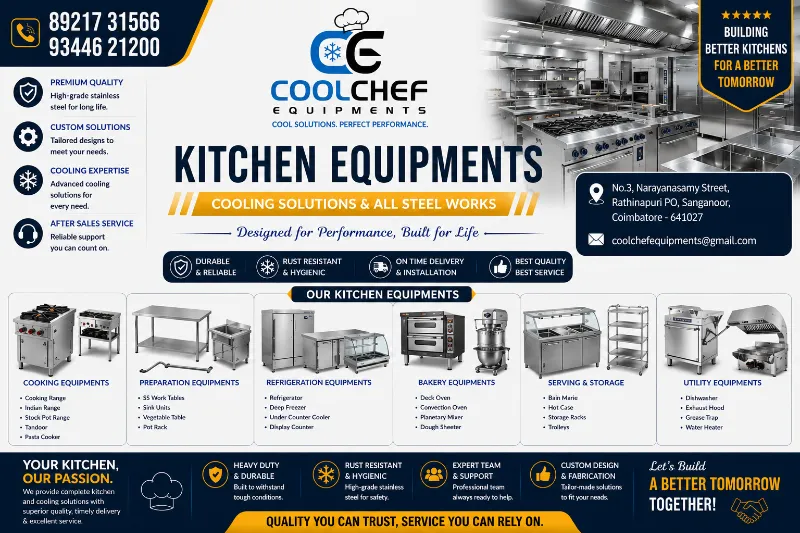 Kitchen & Cooling equipments manufacturer 