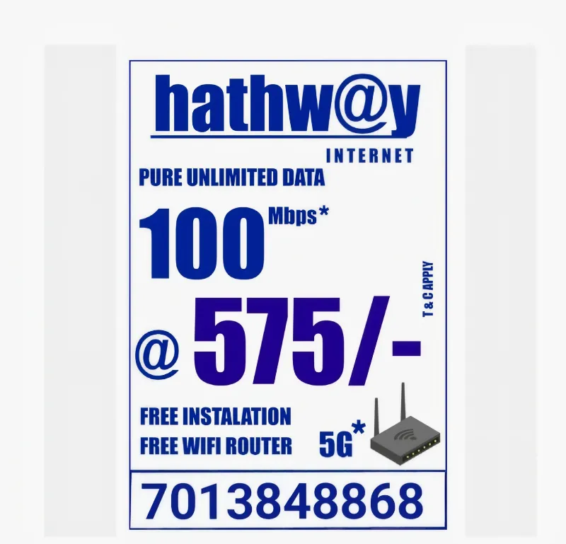 Hathway Broadband Call 7013848868 