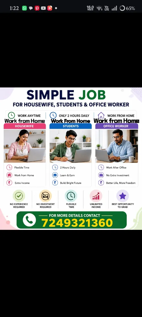 We has provide online work from home