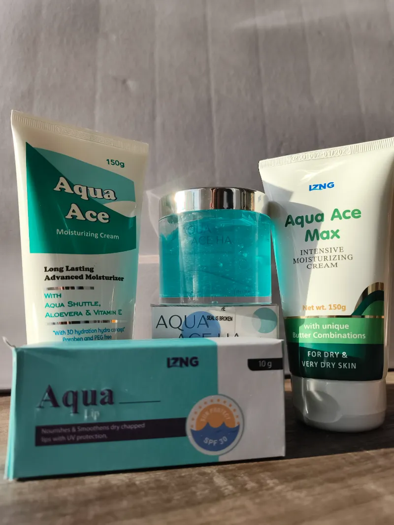 Aqua Ace Ha Gel best gel moisturizer and lip bam for dry skin combo