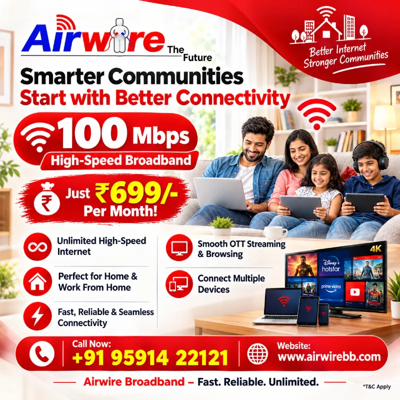 Best Internet Option in Bangalore – Airwire Broadband