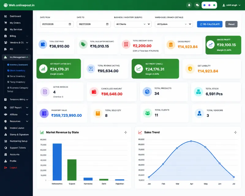 Inventory Management & Billing Software with GST