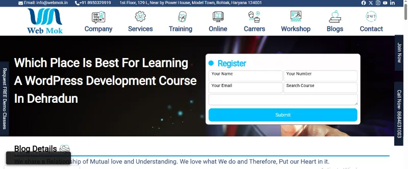 Best WordPress Development Course in Dehradun