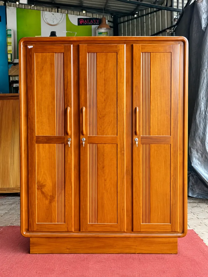 Premium 3 Door Wooden Wardrobe | Stylish Design | Galaxy Interiors