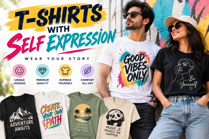 Premium T Shirts with Self Expression for Personal Style - Fashion in Mumbai City for ₹0