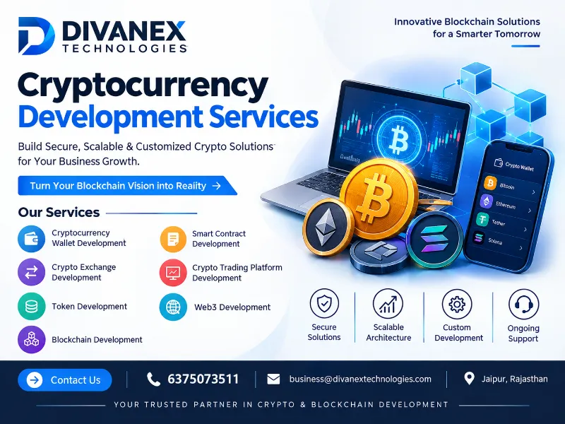 Cryptocurrency Development Services | Divanex Technologies