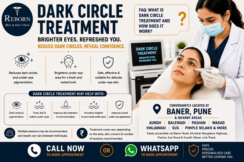 What treatments can help improve the appearance of dark circles under  - Medical And Health care in Pune for ₹3000