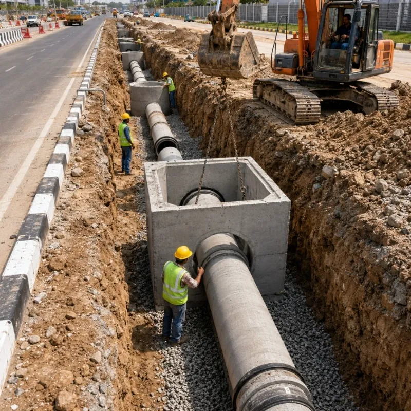 Drainage Line & Sewer Construction Contractor Services in Mumbai, Navi Mumbai, Thane, Pune & Raigad
