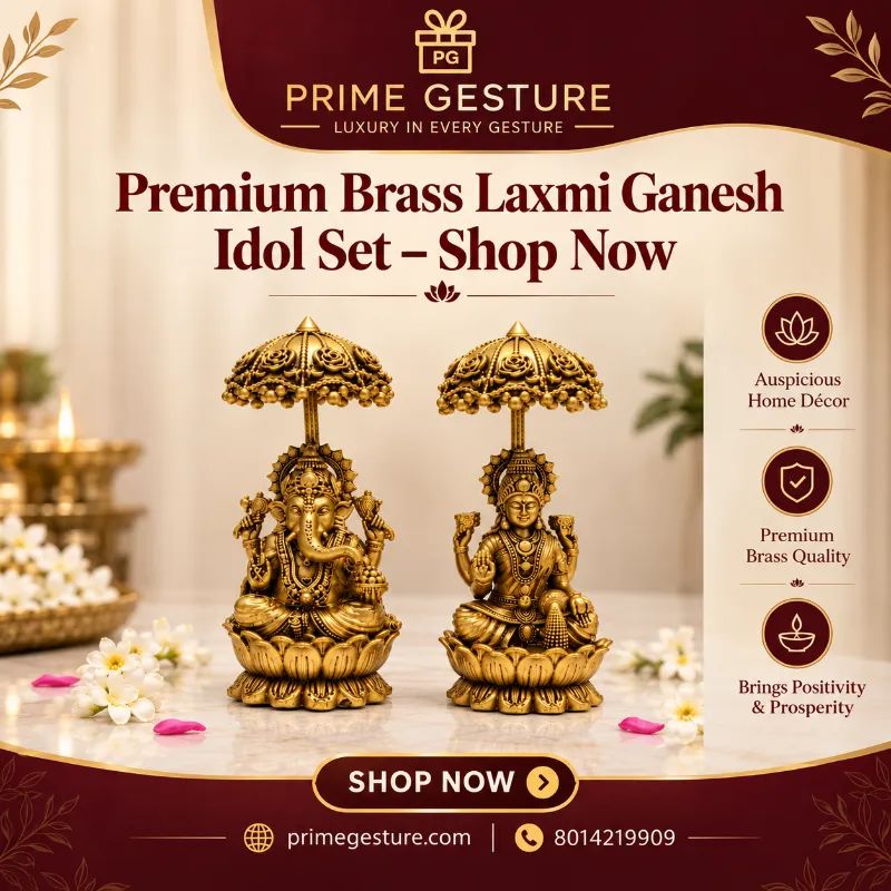 Premium Brass Laxmi Ganesh Idol Set – Shop Now - Furniture & Household Items in Sahibzada Ajit Singh Nagar (Mohali)
