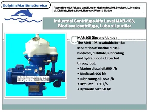 MAB-103 alfa laval oil separator