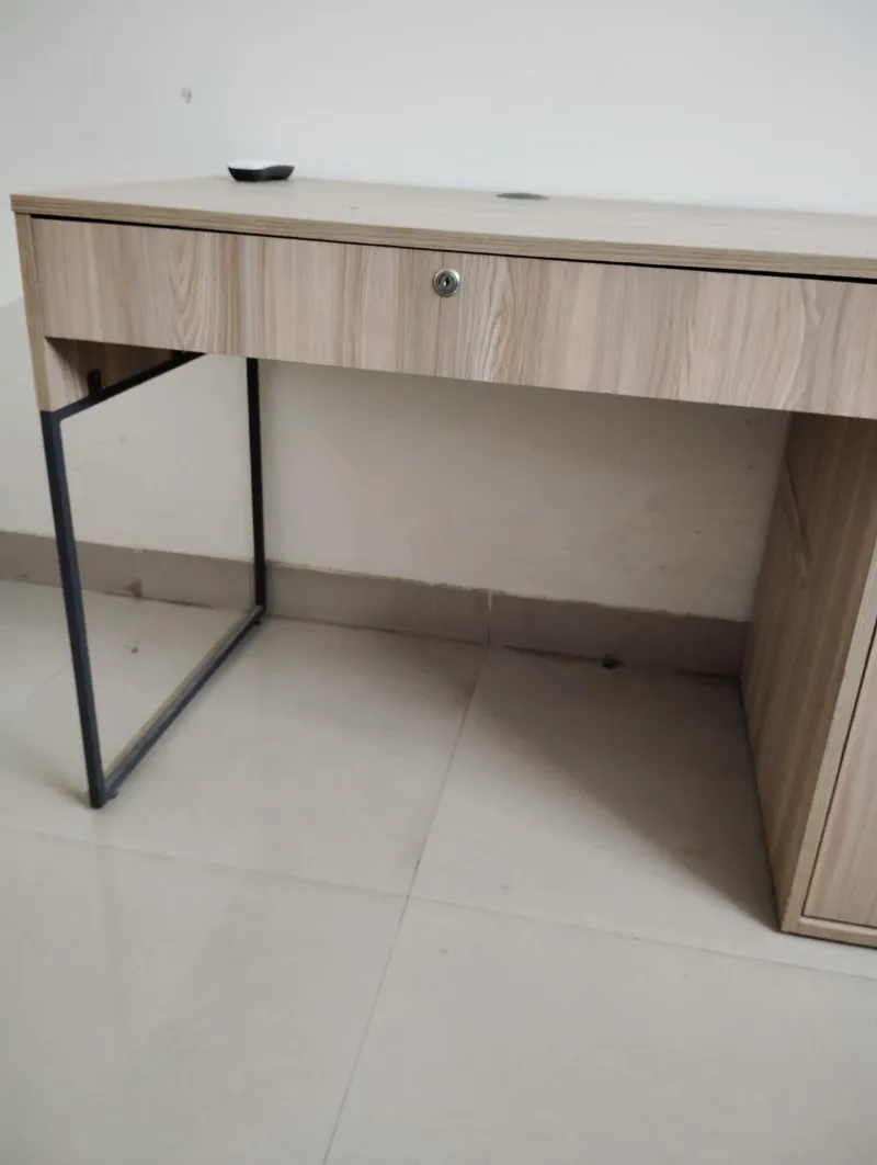 Study / Computer Desk with Lock Drawers & Cabinet | Light Oak Finish