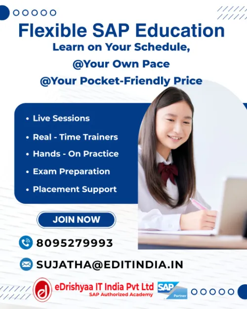 eDrishyaa IT India Pvt. Ltd. SAP Authorized Academy