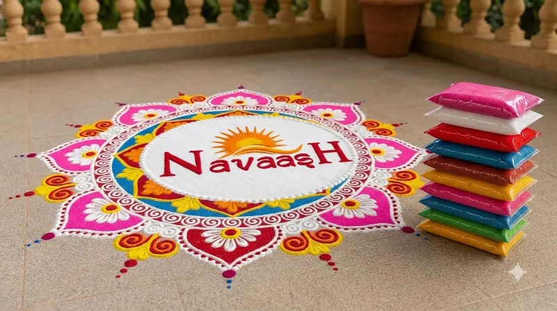 Rangoli Color Powder Pack, Vibrant Festival Colors, 10 Assorted Shades