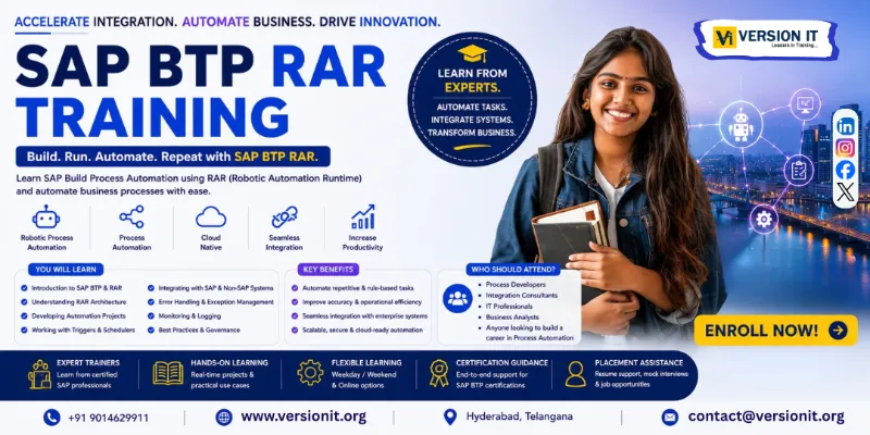 SAP BTP RAR Training in Hyderabad at Version IT | SAP Revenue Accounti