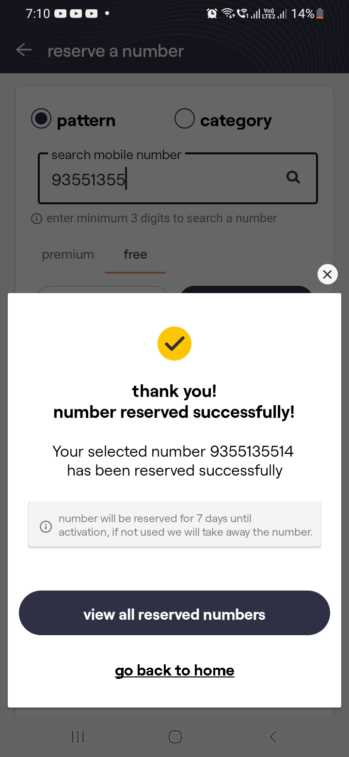 Voda idea free numbers reserved today 