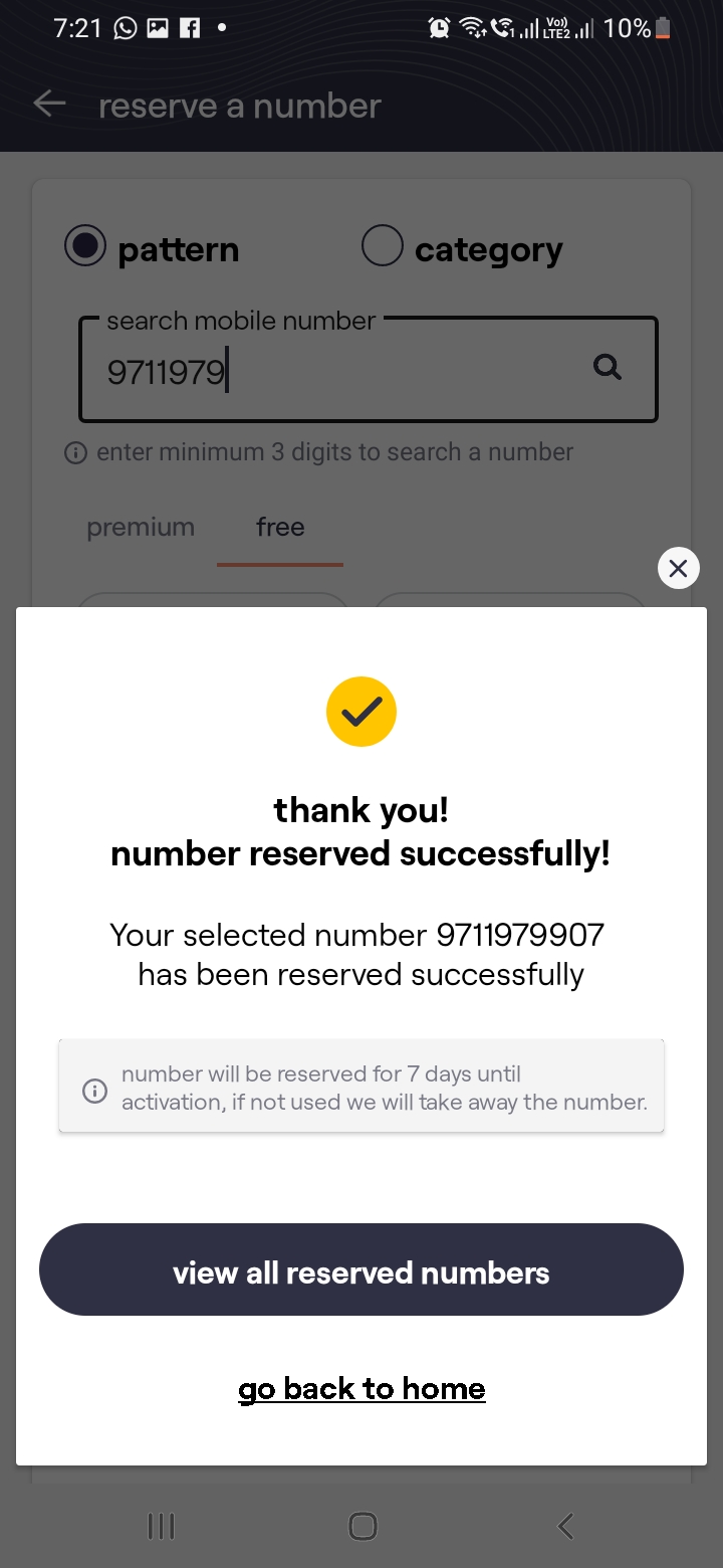 Voda idea free numbers reserved today 