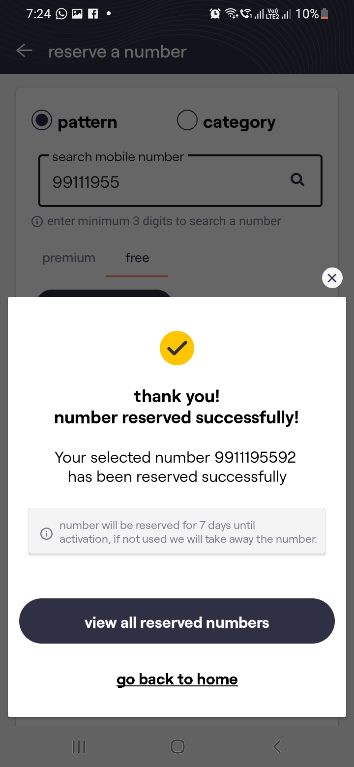 Voda idea free numbers reserved today 