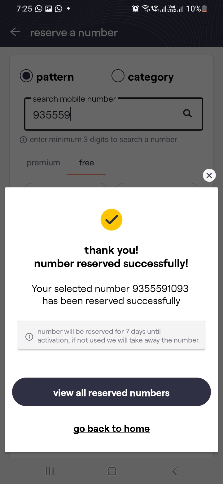 Voda idea free numbers reserved today 