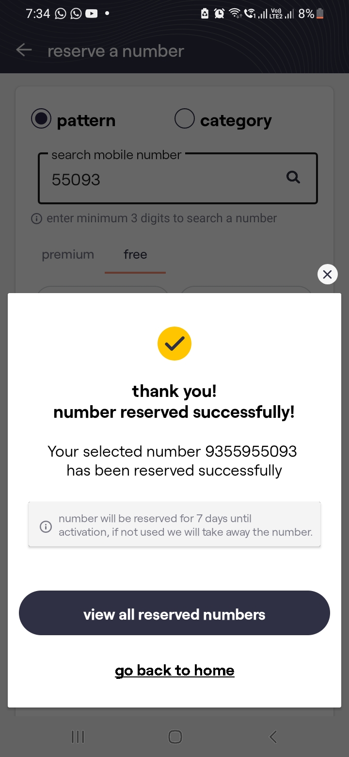 Voda idea free numbers reserved today 