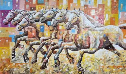 Vastu Seven Horses Painting Collection | Elevate Your Home Energy