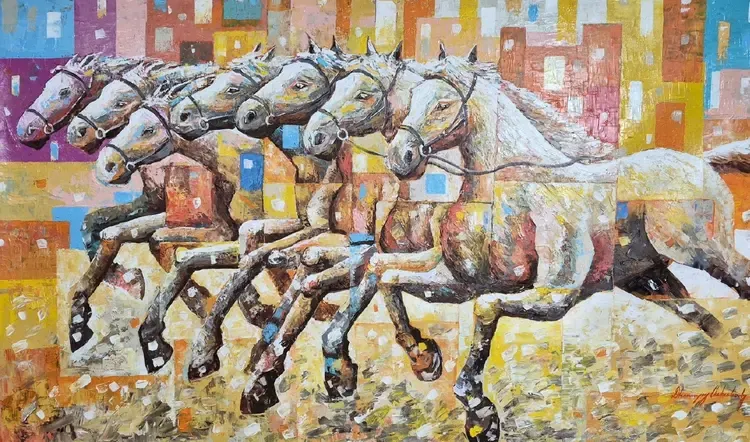 Vastu Seven Horses Painting Collection | Elevate Your Home Energy