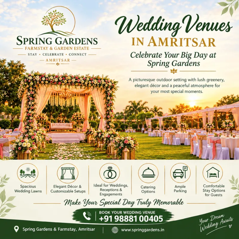 Wedding Venue in Amritsar – Spring Gardens & Farmstay