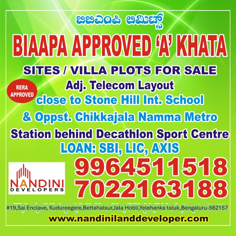 Devanahalli Nandi Upachar Near biaapa approved plots for sale