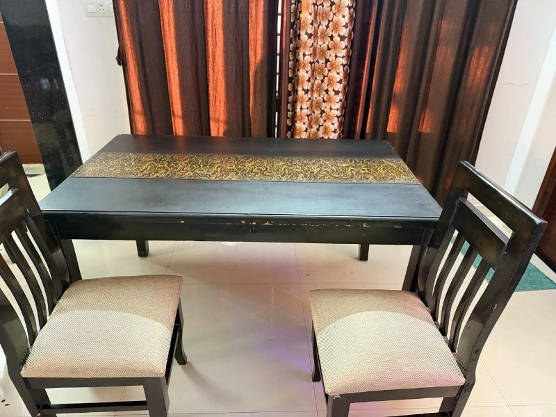 Solid Wood 6-Seater Dining Set