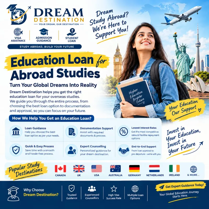  education loan for abroad studies in Delhi