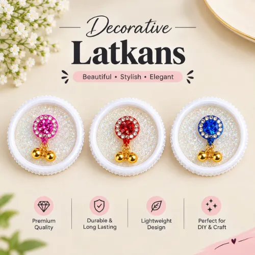 Women Stylish Kashmiri Stone Studded Fancy Designer Bindi Set of 3