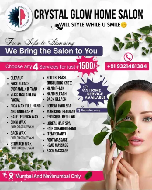 Crystal Glow Home Salon Professional Ladies’ Beauty Care at Home