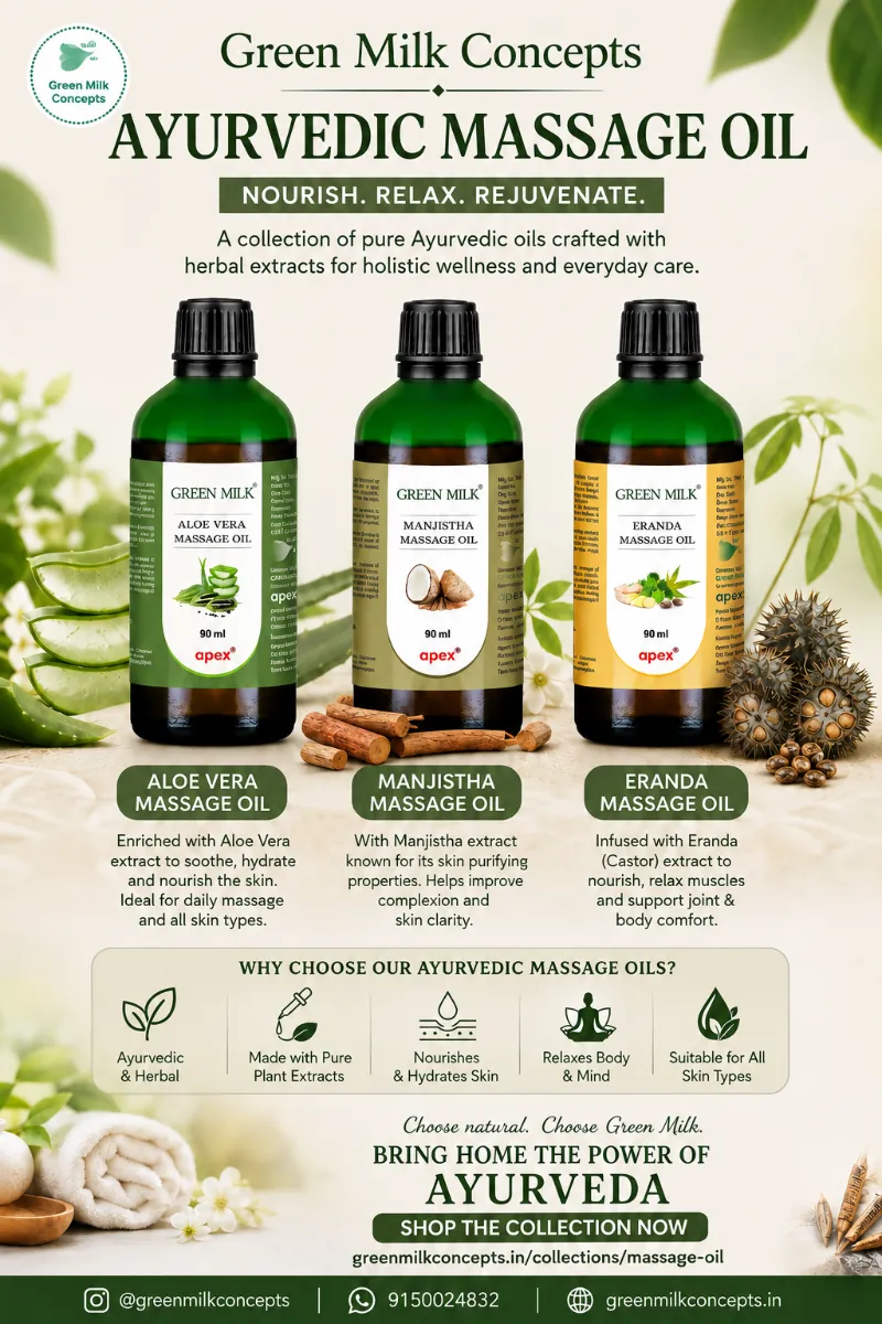 Ayurvedic Massage Oil for Men | Green Milk Concepts