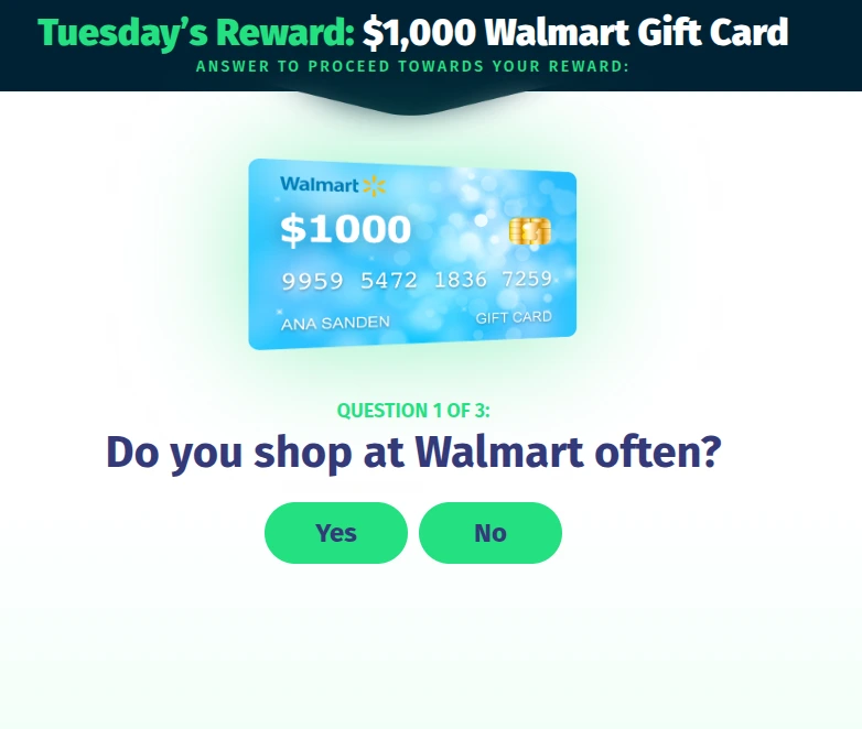 walmart gift of 1000 dollards