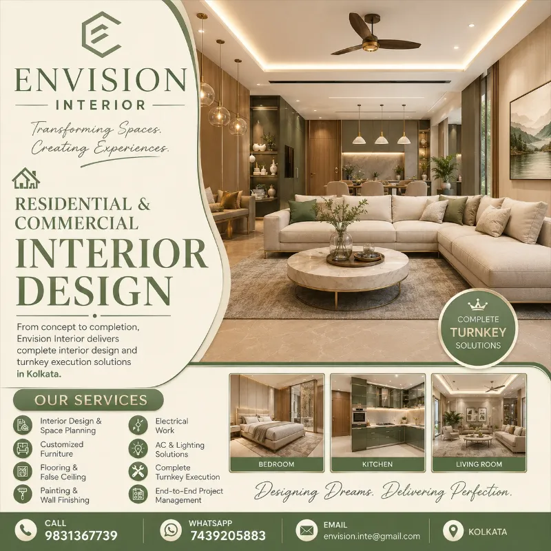 Turnkey Residential & Commercial Interior Design Services in Kolkata |