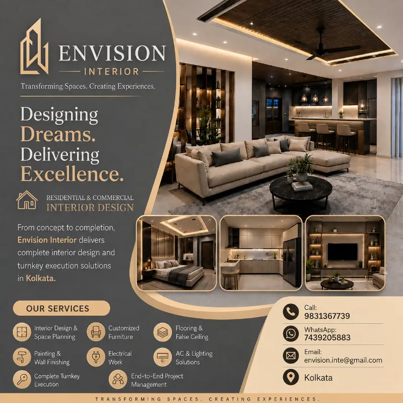 Turnkey Residential & Commercial Interior Design Services in Kolkata |