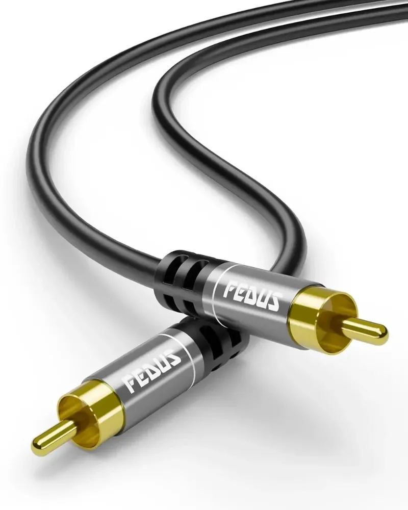  FEDUS Subwoofer Cable, Double Shielded RCA To RCA Audio Cable 1.5M