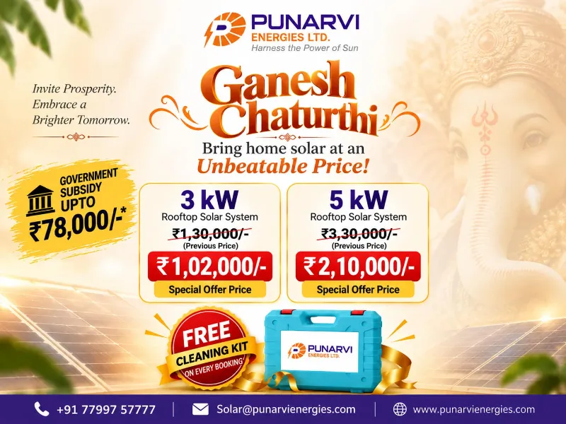 Ganesh Chaturthi Solar Offer – 3 kW & 5 kW Rooftop Solar