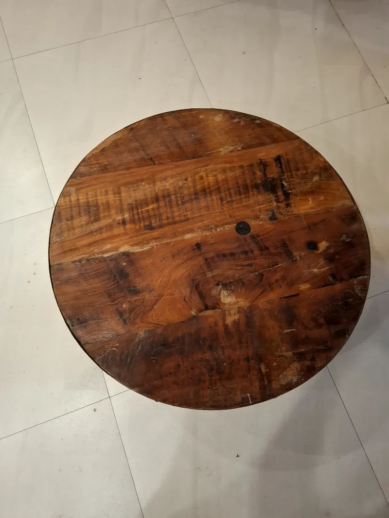 Name of the item:  Solid Mango Wood Round Coffee Table  