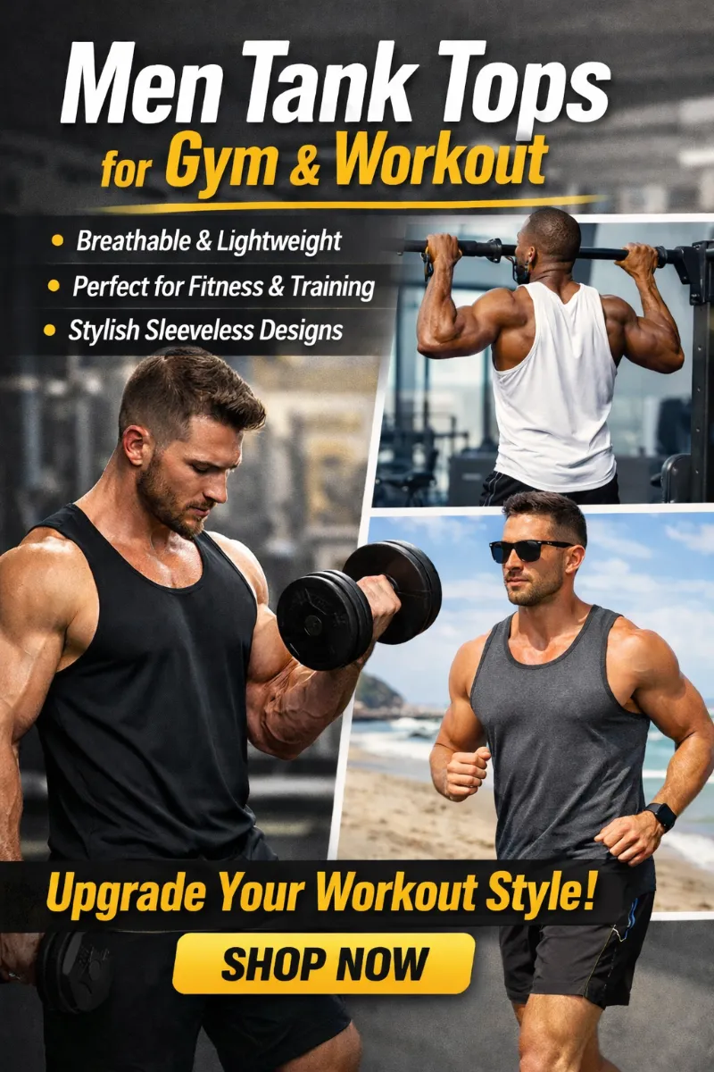 Trendy Men Tank Tops for Gym & Workout – Lightweight Fitness Tank