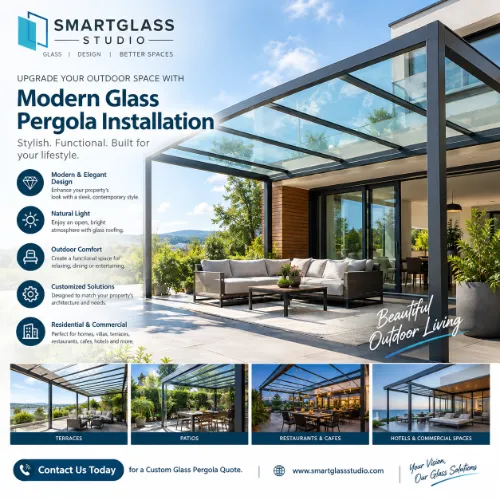 Upgrade Your Outdoor Space with Modern Glass Pergola Installation