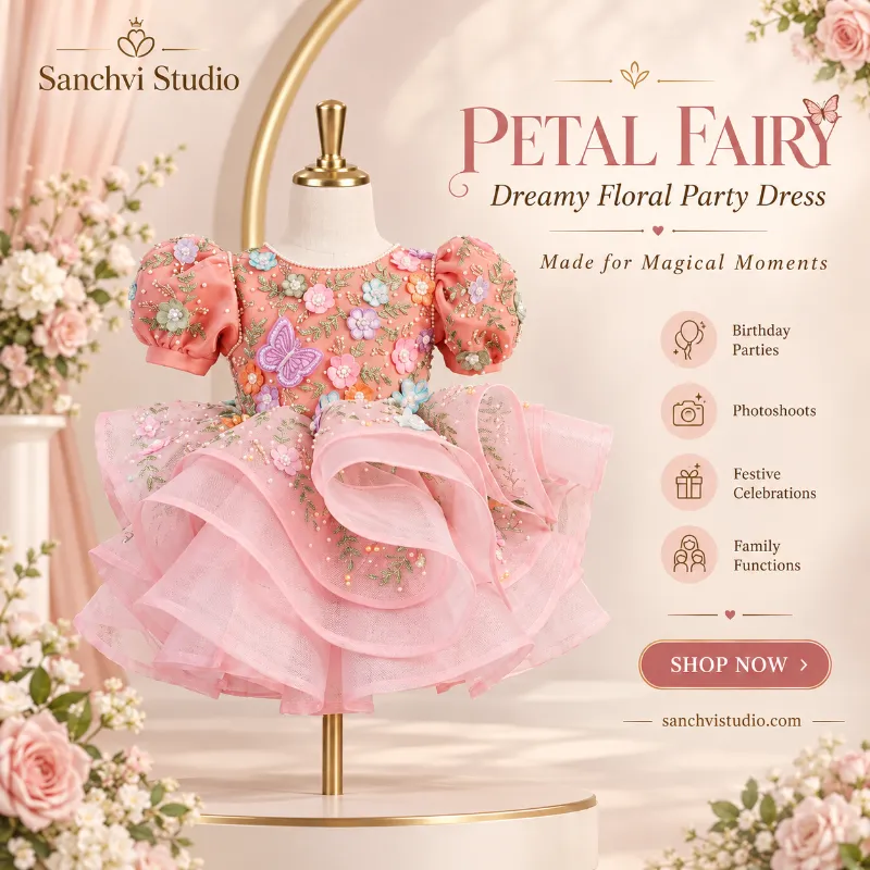 Birthday Dress For Girl In Bangalore | Sanchvi Studio