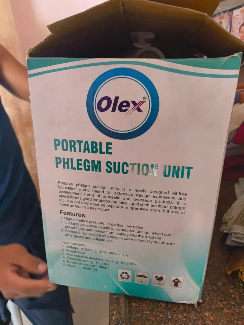 portable phlegm suction unit