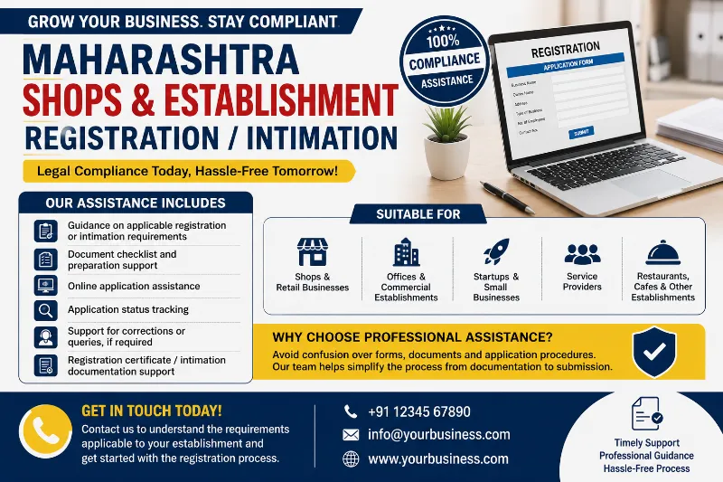 Maharashtra Shops & Establishment Act – Professional Assistan - Others in Mumbai City for ₹0